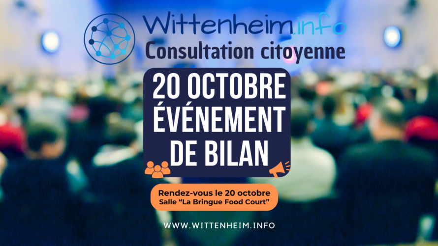 Événement de bilan de la consultation citoyenne Wittenheim Événement de bilan de la consultation citoyenne Wittenheim